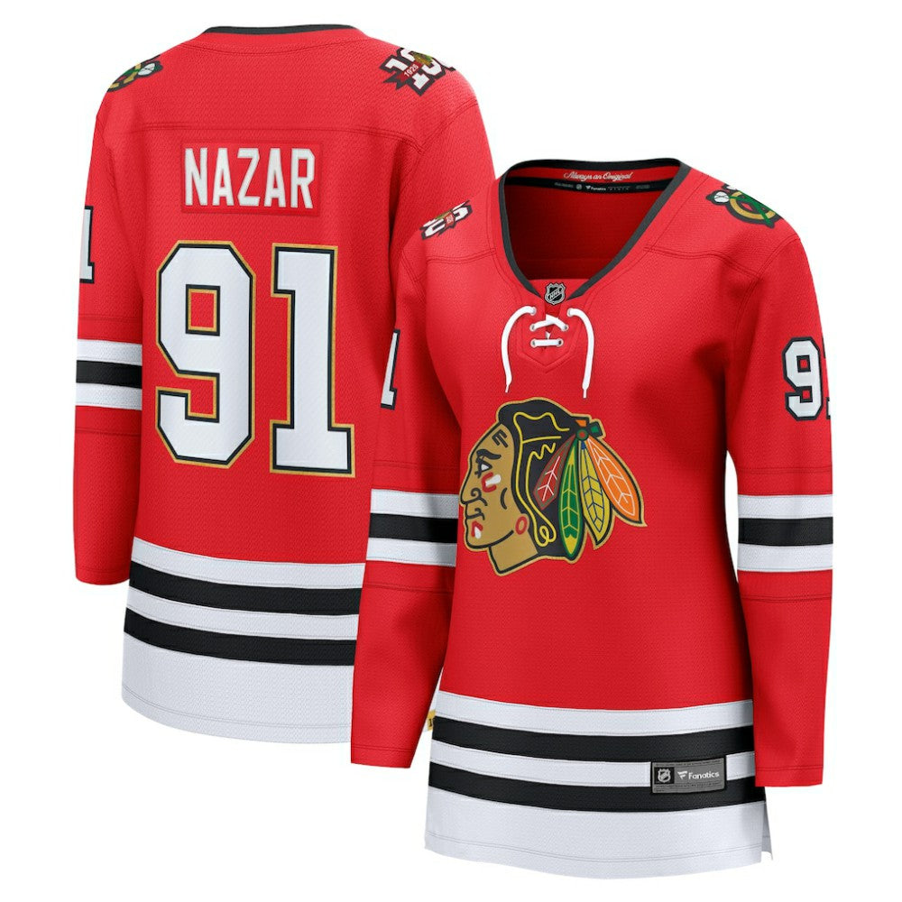 Frank Nazar Chicago Blackhawks Fanatics Women's Centennial Breakaway Player Jersey Red