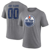 Edmonton Oilers Heritage Custom Tri-Blend T-Shirt Gray