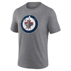 Winnipeg Jets Heritage Custom Tri-Blend T-Shirt Gray
