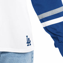 Los Angeles Dodgers G-III 4Her by Carl Banks Women's Key Player Oversized Hooded Long Sleeve T-Shirt White/Royal