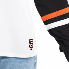 San Francisco Giants G-III 4Her by Carl Banks Women's Key Player Oversized Hooded Long Sleeve T-Shirt White/Black