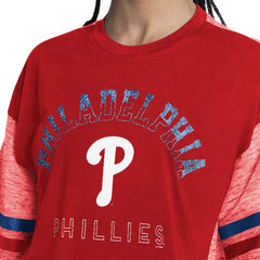 Philadelphia Phillies G-III 4Her by Carl Banks Women's Off-Season Oversized Top Red