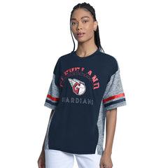 Cleveland Guardians G-III 4Her by Carl Banks Women's Off-Season Oversized Top Navy