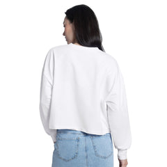 Kansas City Royals G-III 4Her by Carl Banks Women's Bleachers Cropped Pullover Sweatshirt White