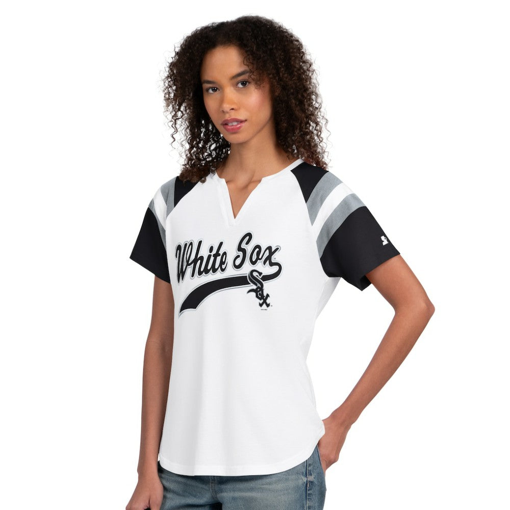 Chicago White Sox Starter Women's Game On Notch Neck T-Shirt White