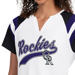 Colorado Rockies Starter Women's Game On Notch Neck T-Shirt White