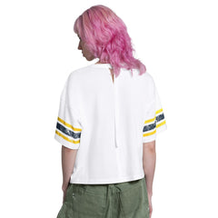 Milwaukee Brewers Starter Women's Cropped Hurry Up Offense T-Shirt White