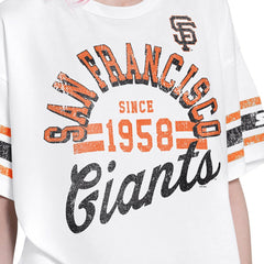 San Francisco Giants Starter Women's Cropped Hurry Up Offense T-Shirt White