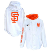 San Francisco Giants Big & Tall Full-Snap Hooded Jacket White | Mitchell & Ness