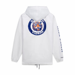 Detroit Tigers Big & Tall Full-Snap Hooded Jacket White | Mitchell & Ness