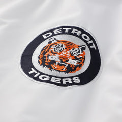 Detroit Tigers Big & Tall Full-Snap Hooded Jacket White | Mitchell & Ness
