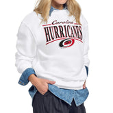 Carolina Hurricanes Starter Women's Arch Stripe Fleece Sweatshirt White