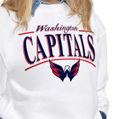Washington Capitals Starter Women's Arch Stripe Fleece Sweatshirt White
