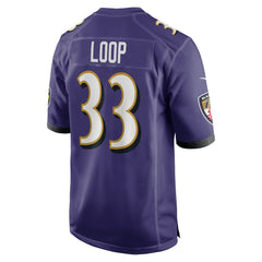 Tyler Loop Baltimore Ravens Team Game Jersey - Purple