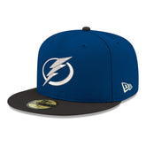 Tampa Bay Lightning New Era Core Logo Two-Tone 59FIFTY Fitted Hat Blue