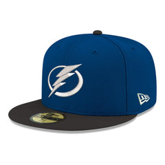 Tampa Bay Lightning New Era Core Logo Two-Tone 59FIFTY Fitted Hat Blue