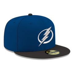 Tampa Bay Lightning New Era Core Logo Two-Tone 59FIFTY Fitted Hat Blue