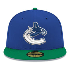 Vancouver Canucks New Era Core Logo Two-Tone 59FIFTY Fitted Hat Blue