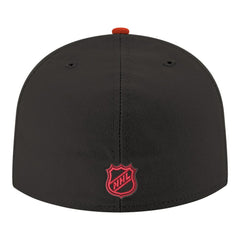 Chicago Blackhawks New Era Core Logo Two-Tone 59FIFTY Fitted Hat Black