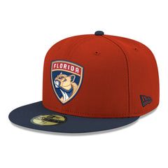 Florida Panthers New Era Core Logo Two-Tone 59FIFTY Fitted Hat Red