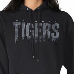 Detroit Tigers G-III 4Her by Carl Banks Women's Metallic Drop Fleece Hoodie Black