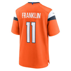 Troy Franklin Denver Broncos Team Game Jersey - Orange