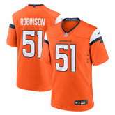 Que Robinson Denver Broncos Team Game Jersey - Orange