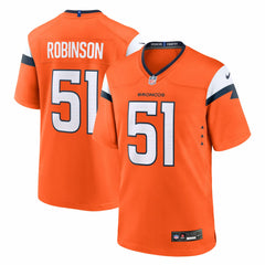 Que Robinson Denver Broncos Team Game Jersey - Orange