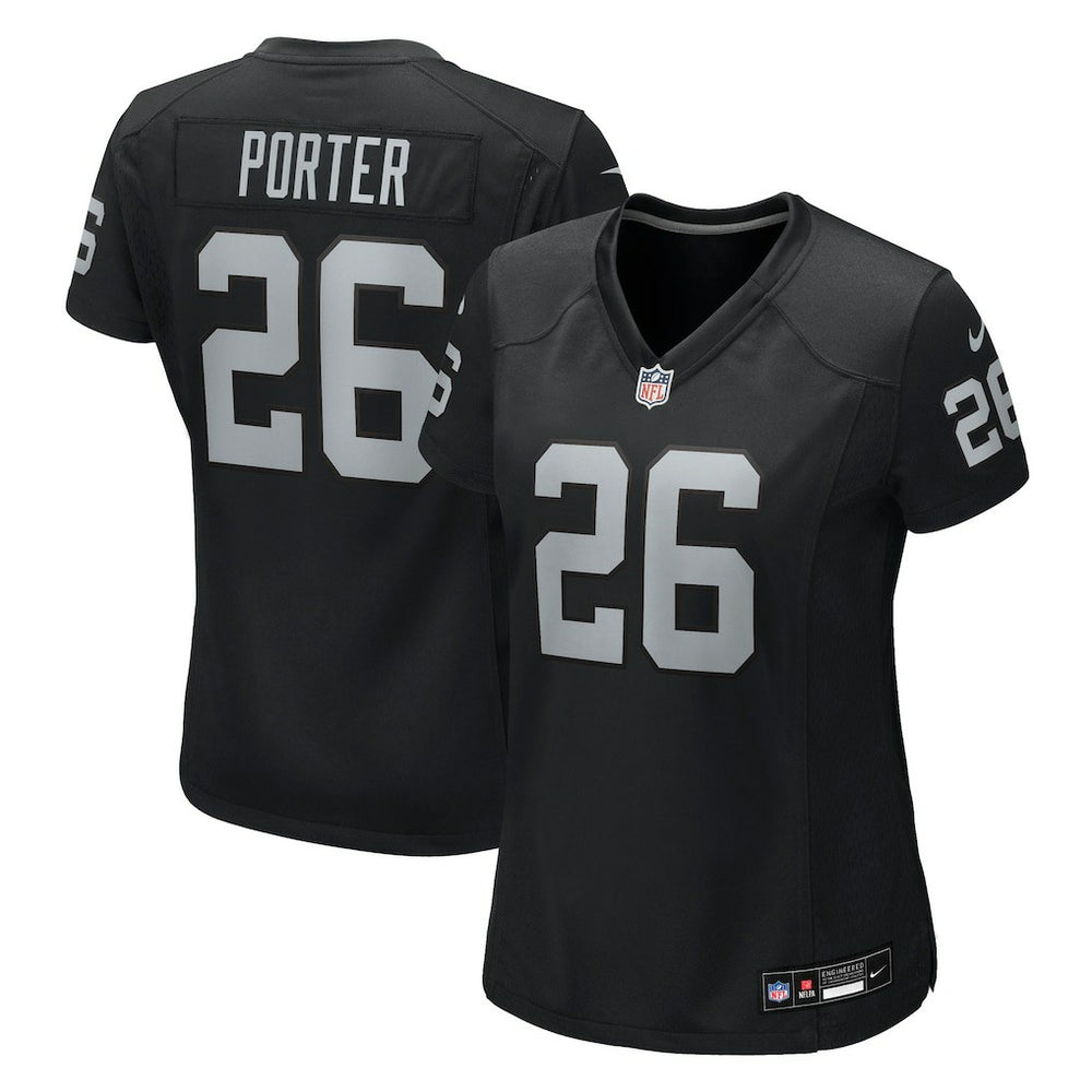Darien Porter Las Vegas Raiders Women's Team Game Jersey - Black