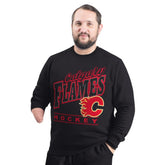 Calgary Flames G-III Sports by Carl Banks Adaptive Headliner Fleece Sweatshirt Black