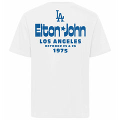 Los Angeles Dodgers x Elton John Sportiqe Unisex Duke Oversized T-Shirt White