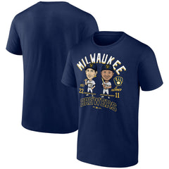 Jackson Chourio & Christian Yelich Milwaukee Brewers Player Duo T-Shirt Navy