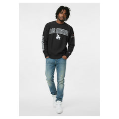 Los Angeles Dodgers Champion Reverse Weave Chenille Sweatshirt Black