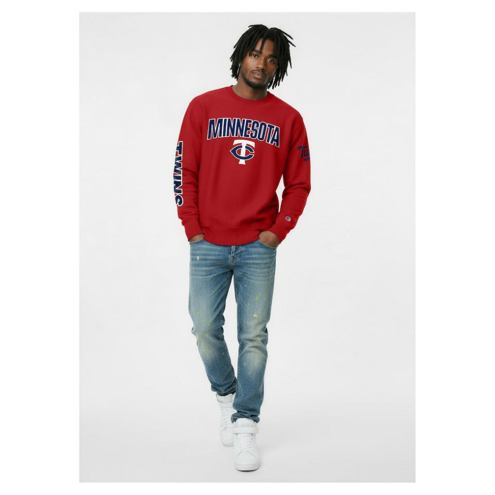 Minnesota Twins Champion Reverse Weave Chenille Sweatshirt Red