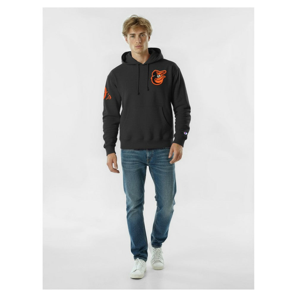 Baltimore Orioles Champion Reverse Weave Chenille Hoodie Black