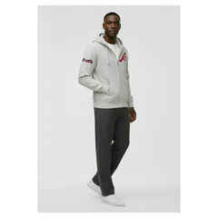 Atlanta Braves Champion Reverse Weave Chenille Full-Zip Hoodie Gray