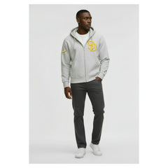 San Diego Padres Champion Reverse Weave Chenille Full-Zip Hoodie Gray