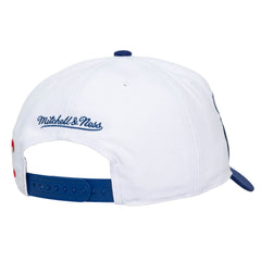 Chicago Cubs Unisex XL Script Pro Crown Snapback Hat White/Royal | Mitchell & Ness