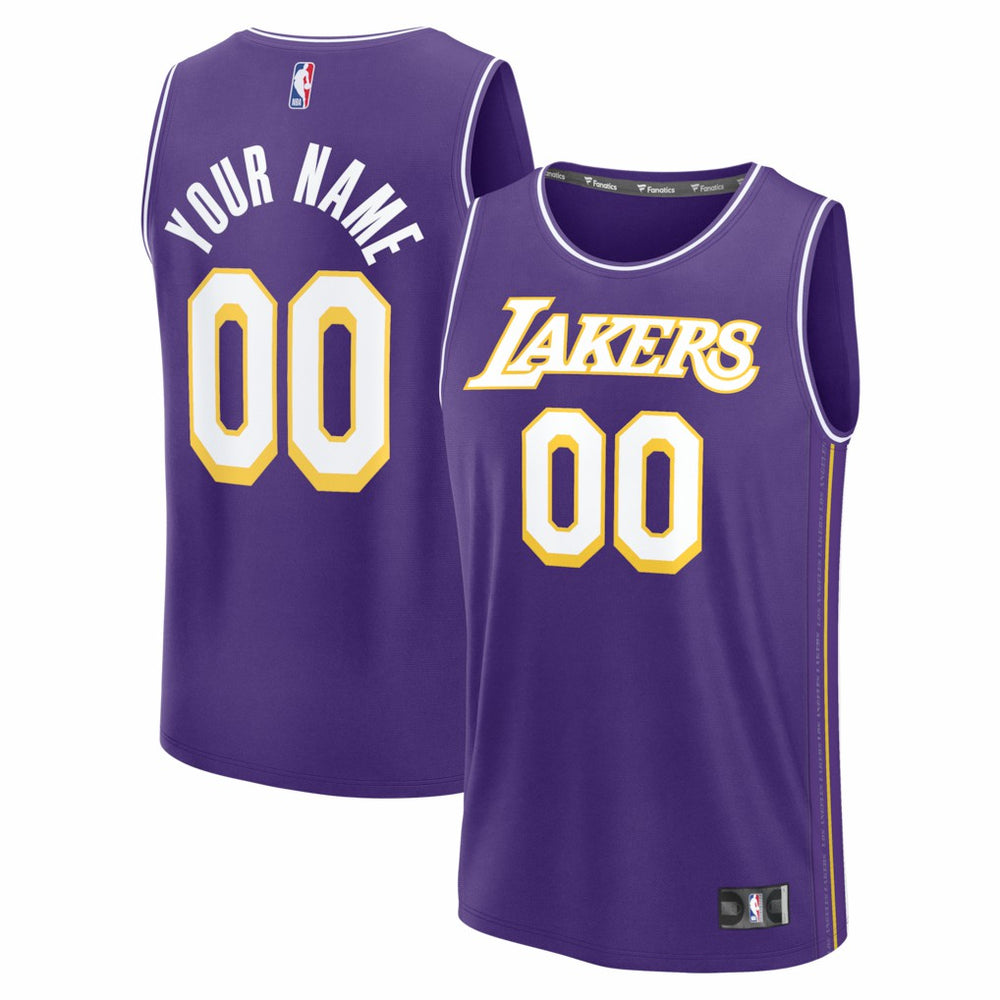 Los Angeles Lakers Youth Fastbreak Custom Jersey - Statement Edition - Purple