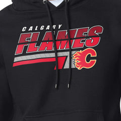Calgary Flames Starter Logo Push Fleece Hoodie Black