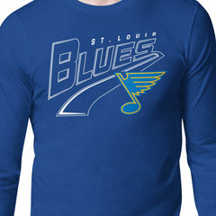 St. Louis Blues Starter Modern Tailsweep Long Sleeve T-Shirt Blue