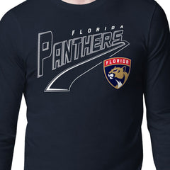 Florida Panthers Starter Modern Tailsweep Long Sleeve T-Shirt Navy