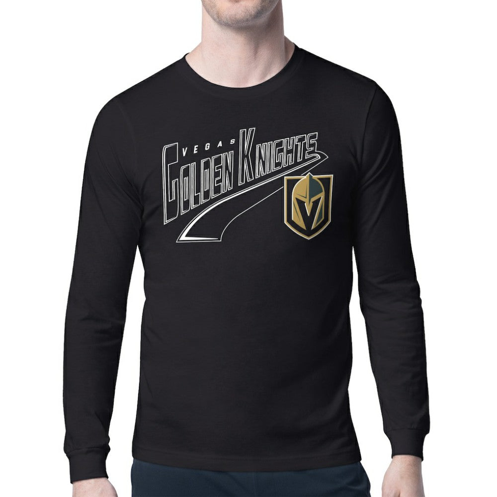 Vegas Golden Knights Starter Modern Tailsweep Long Sleeve T-Shirt Black