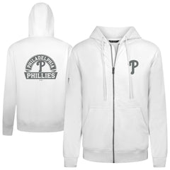 Philadelphia Phillies Levelwear Podium Banner Arch Full-Zip Hoodie White