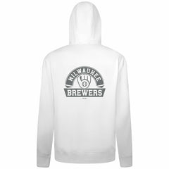 Milwaukee Brewers Levelwear Podium Banner Arch Full-Zip Hoodie White