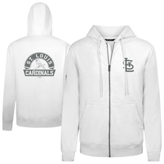 St. Louis Cardinals Levelwear Podium Banner Arch Full-Zip Hoodie White