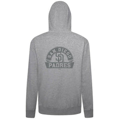 San Diego Padres Levelwear Podium Banner Arch Full-Zip Hoodie Heather Gray