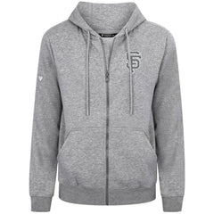 San Francisco Giants Levelwear Podium Banner Arch Full-Zip Hoodie Heather Gray