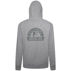 Baltimore Orioles Levelwear Podium Banner Arch Full-Zip Hoodie Heather Gray