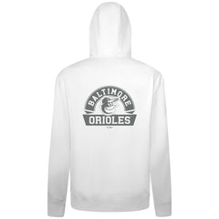 Baltimore Orioles Levelwear Podium Banner Arch Full-Zip Hoodie White